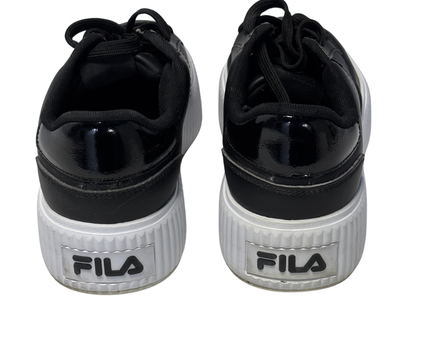 Fila Black Women's Leather Platform Sneakers