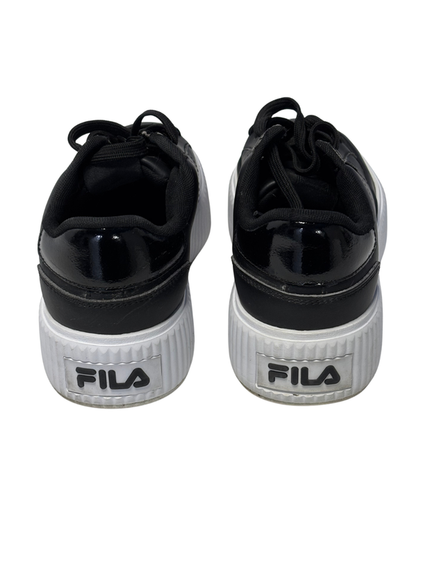Fila Black Women's Leather Platform Sneakers