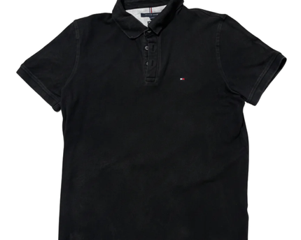 Tommy Hilfiger Black Slim Fit Stretch Polo Shirt