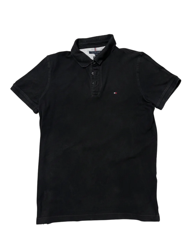 Tommy Hilfiger Black Slim Fit Stretch Polo Shirt