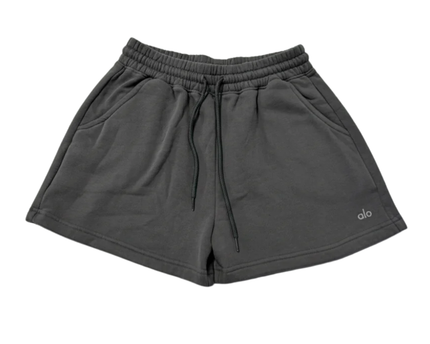 Alo Grey Relaxed Fleece Sweat Shorts