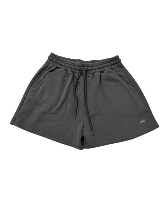 Alo Grey Relaxed Fleece Sweat Shorts