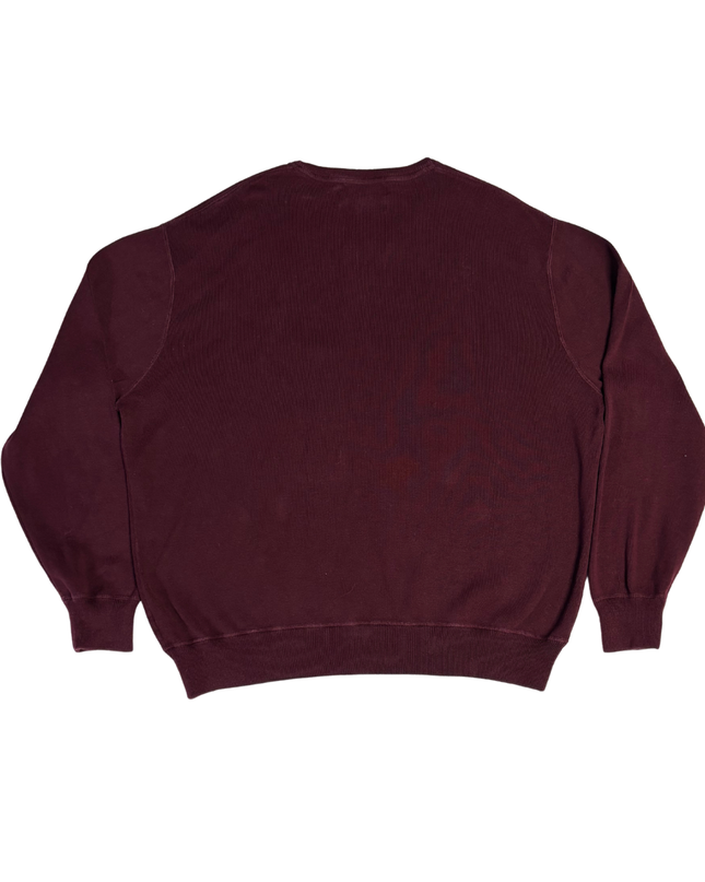 Polo Ralph Lauren Maroon Ribbed Knit Crew Neck Sweater