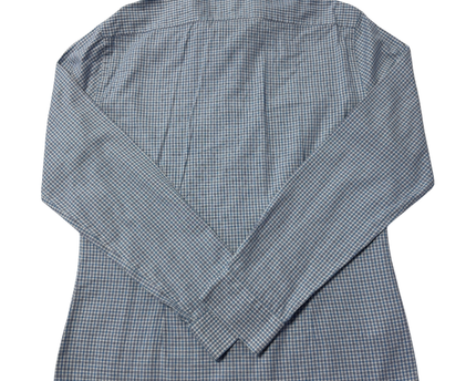 Country Road Blue Slim Fit Checked Cotton Shirt