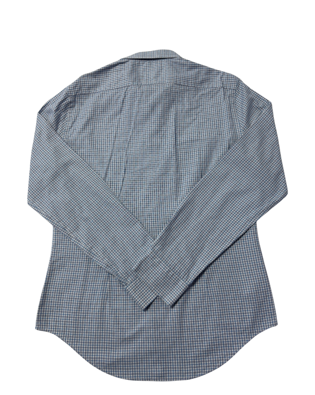 Country Road Blue Slim Fit Checked Cotton Shirt