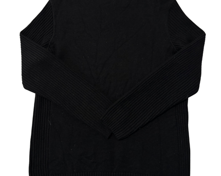 Armani Jeans Black Ribbed Detail Crewneck Sweater