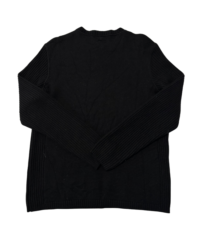 Armani Jeans Black Ribbed Detail Crewneck Sweater