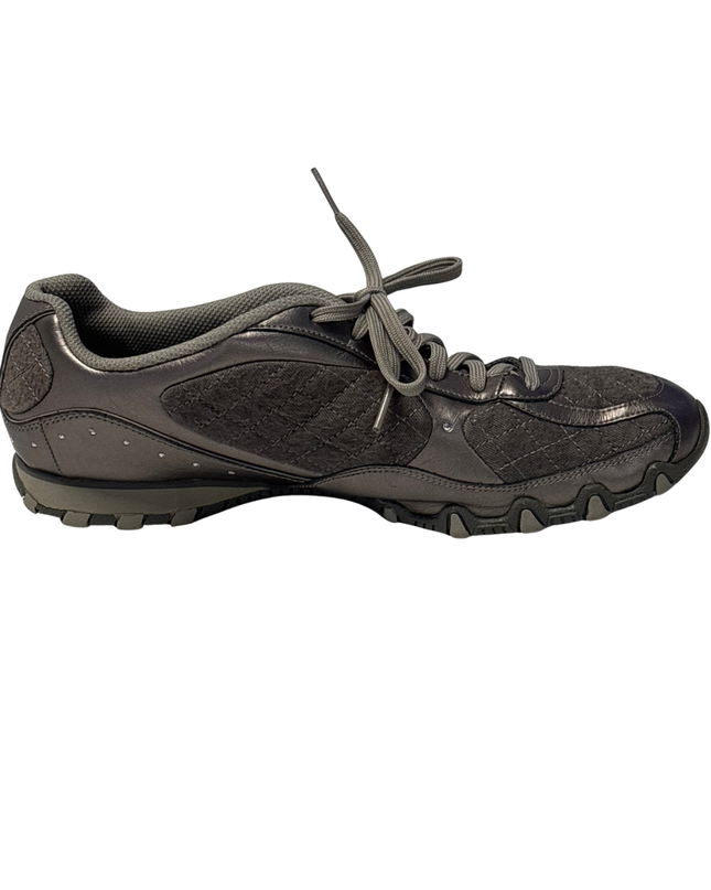 Skechers Gunmetal Quilted S Logo Sneakers