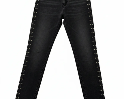 Levi's Black Mile High Super Skinny Studded Jeans