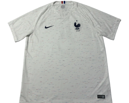 Nike White France FFF 2018 Away Soccer Jersey