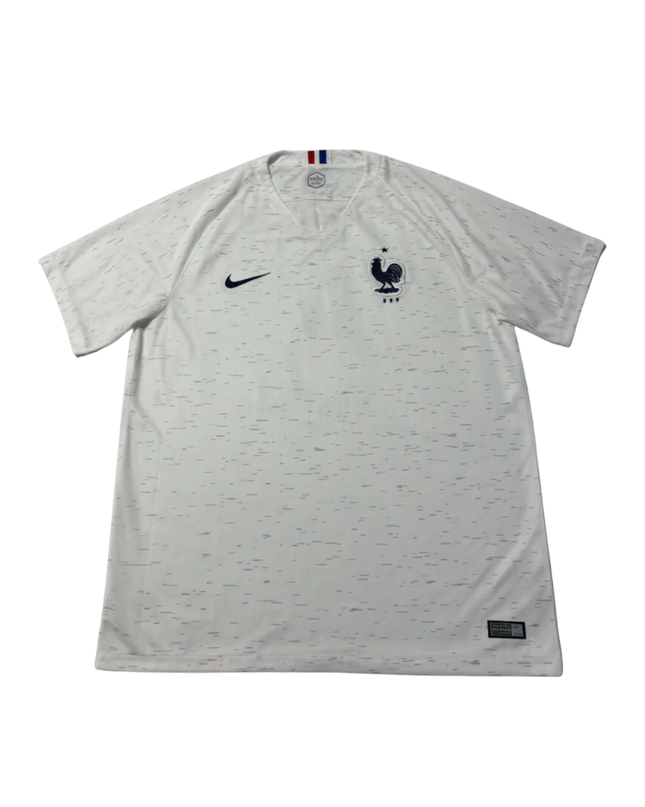 Nike White France FFF 2018 Away Soccer Jersey