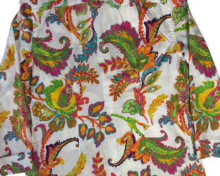 Ralph Lauren Multicolor Paisley Floral Cotton Shirt