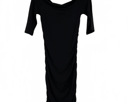 Bobi BLACK Black Ruched Bodycon Mini Dress