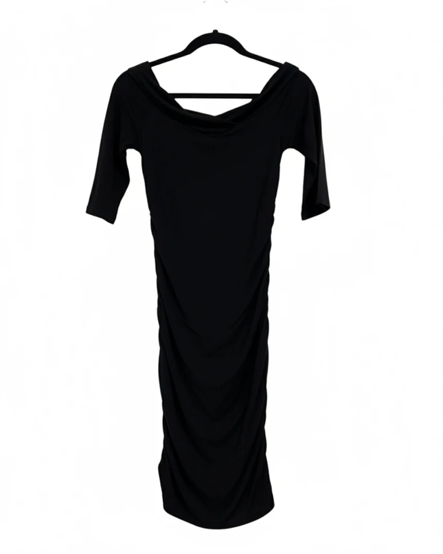 Bobi BLACK Black Ruched Bodycon Mini Dress