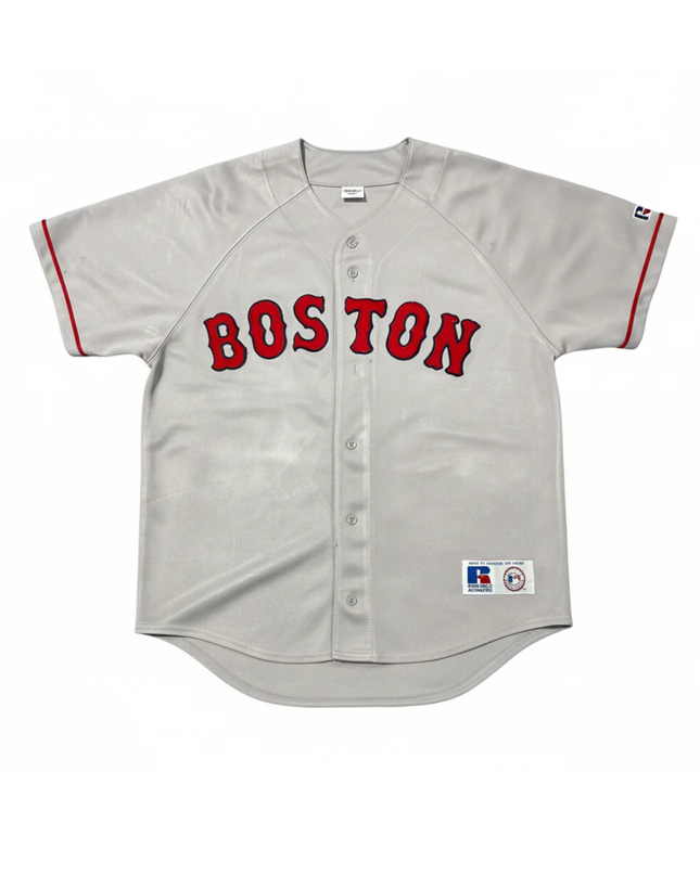 Russell Athletic Grey Boston Red Sox MLB Baseball Jersey