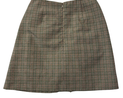 Murua Multicolor Plaid Wrap Mini Skirt