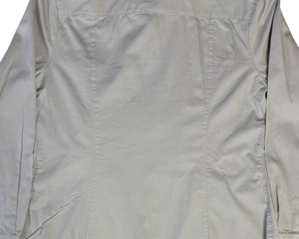Calvin Klein Grey Herringbone Long Sleeve Button-Down Shirt