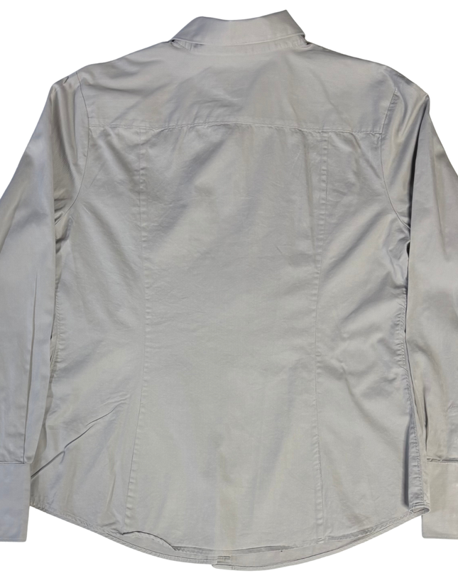 Calvin Klein Grey Herringbone Long Sleeve Button-Down Shirt