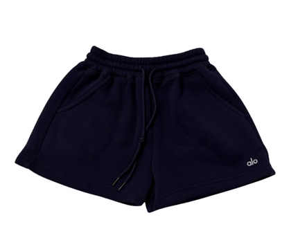 Alo Purple Cotton Blend Lounge Shorts