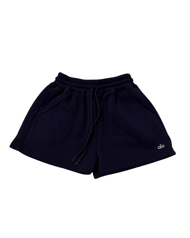 Alo Purple Cotton Blend Lounge Shorts
