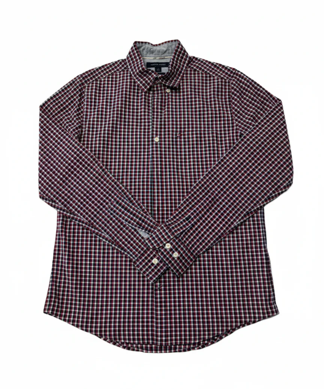 Tommy Hilfiger Red/Blue/White Gingham Check Slim Fit Shirt