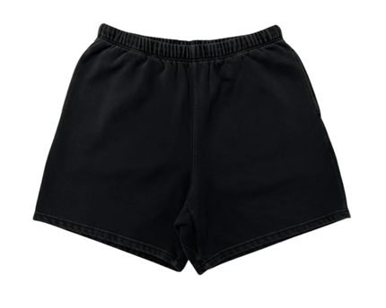 SUMWON Black Acid Wash Sweat Shorts