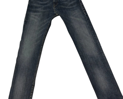 Levi's 504 Straight Fit Dark Blue Faded Denim Jeans