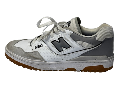 New Balance 550 White/Grey Gum Sole Sneakers