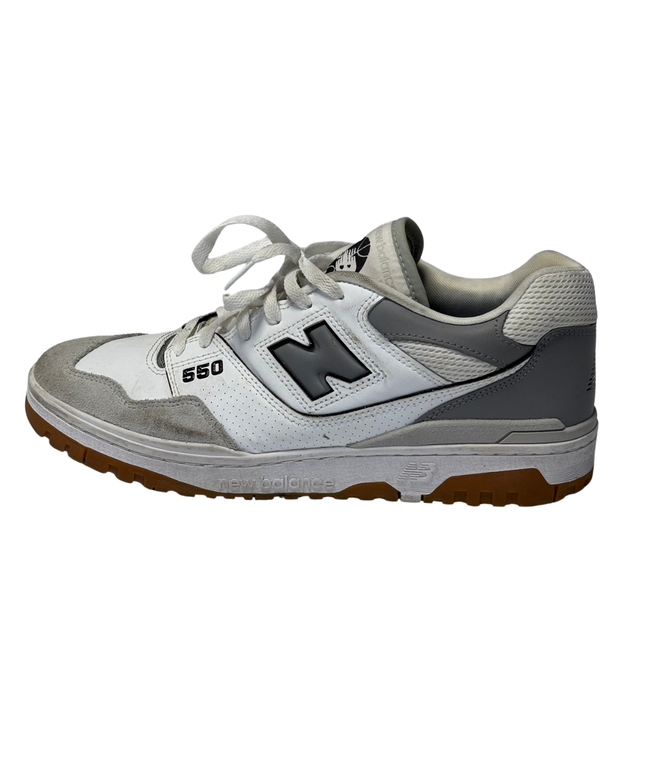 New Balance 550 White/Grey Gum Sole Sneakers