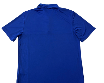 Adidas Blue and Grey Two-Tone Performance Sports Polo