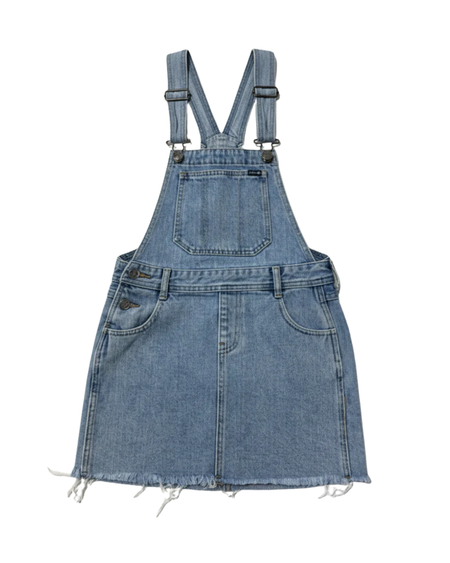 Riders by Lee Blue Denim Overall Mini Dress
