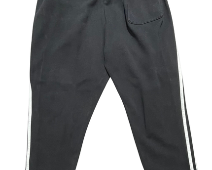 Adidas Black Classic 3-Stripe Fleece Track Pants