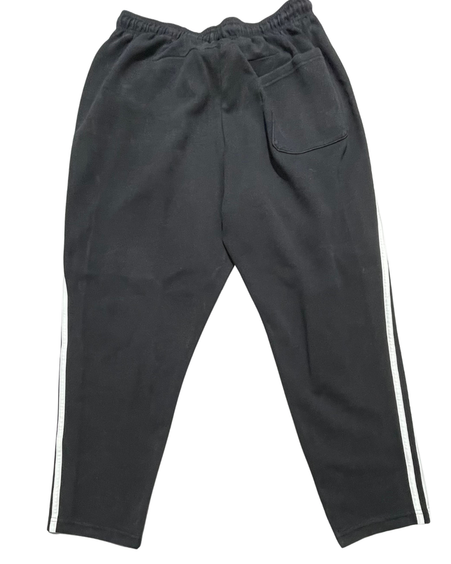 Adidas Black Classic 3-Stripe Fleece Track Pants