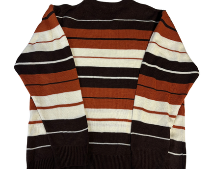 Nike Brown/Orange/White Striped Knit Sweater