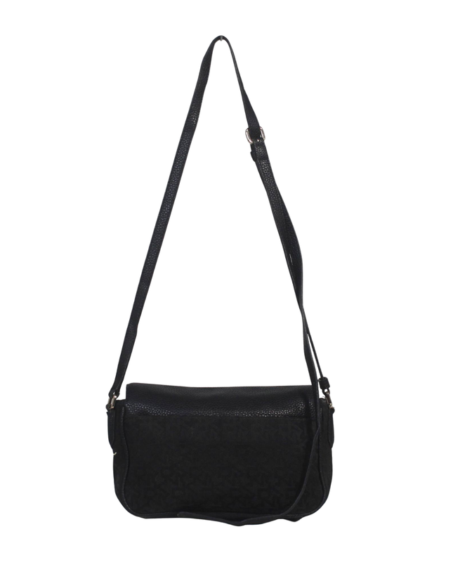 DKNY Black Pebbled Leather Crossbody Bag
