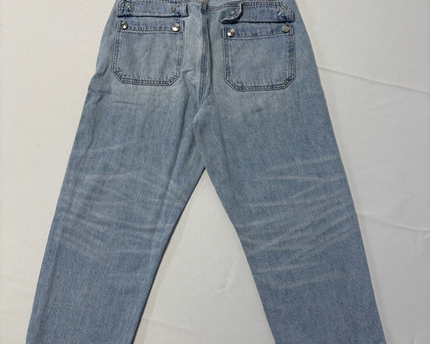 American Eagle Blue High-Rise Wide Leg Patch Pocket Jeans