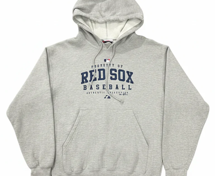 Majestic Gray Boston Red Sox Baseball Authentic Collection Hoodie