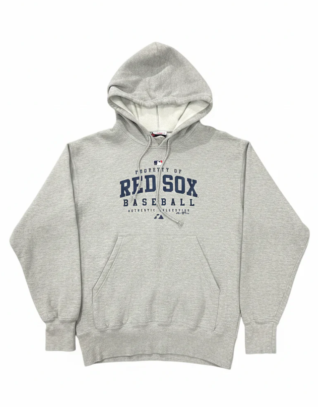 Majestic Gray Boston Red Sox Baseball Authentic Collection Hoodie