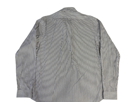 Ralph Lauren Navy/White Striped Custom Fit Button-Down Shirt
