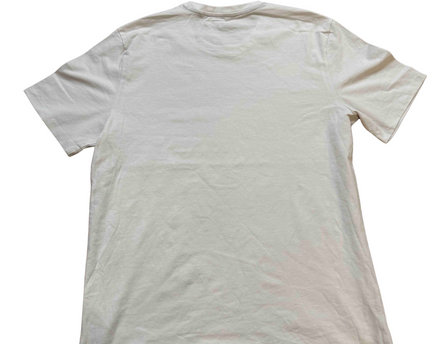 DKNY Shadow Block Logo Cream Cotton T-Shirt - M