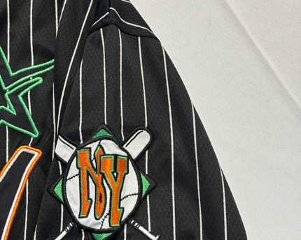 FB SISTER Black Pinstripe Harlem Stars Oversized Jersey