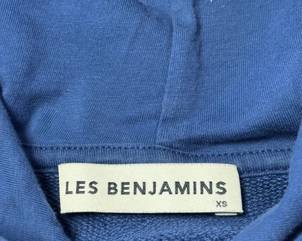 Les Benjamins Blue Embroidered Logo Hoodie