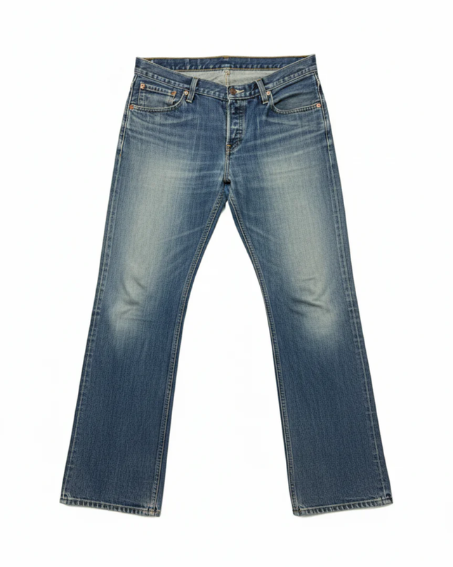 Levi's Blue 518 Straight Leg Button Fly Jeans