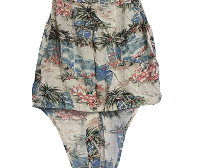 American Eagle Multicolor Tropical Print Button-Front Bodysuit