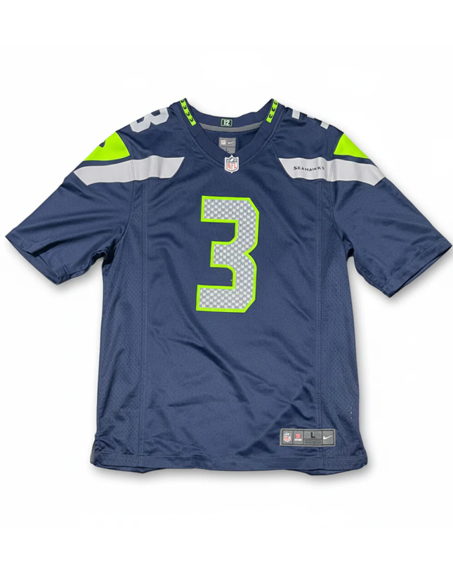 Nike Navy Blue Seattle Seahawks Russell Wilson #3 NFL Jersey