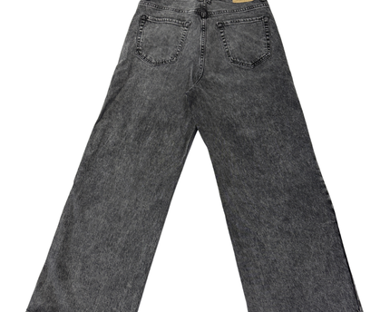 Zara Grey High-Waisted Wide Leg Jeans