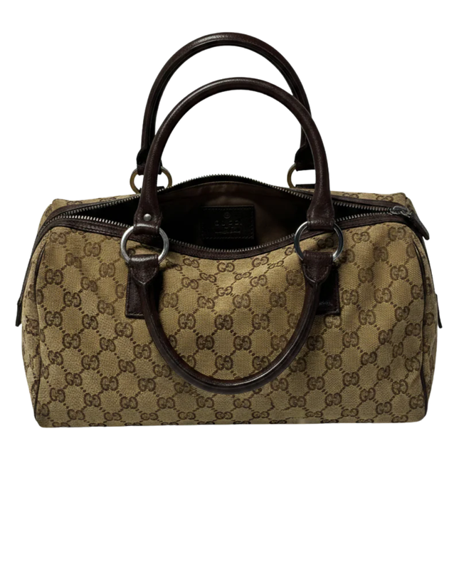 Gucci Brown GG Canvas Satchel Bag