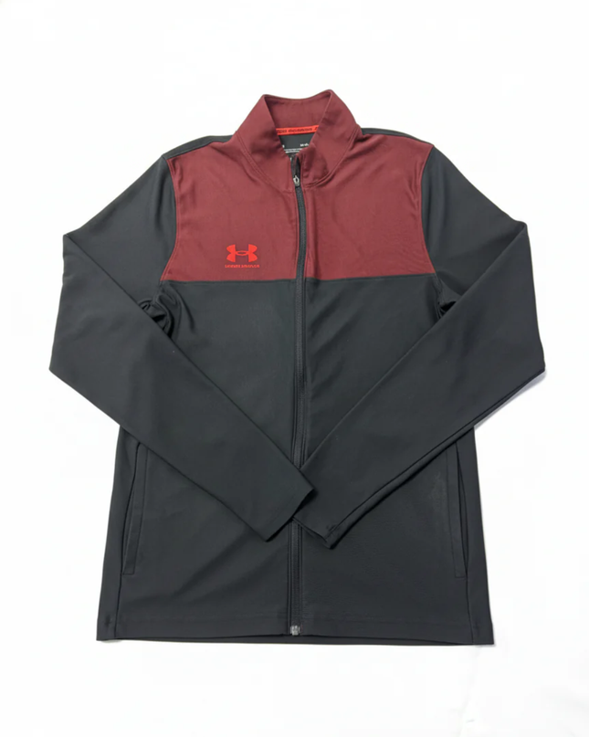 Under Armour Black and Maroon Zip-Up Sports Jacket