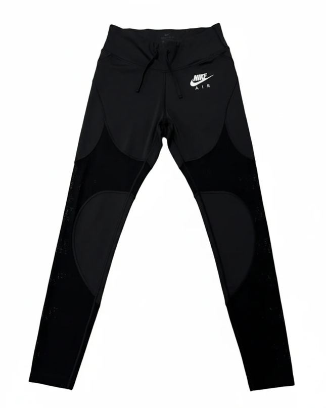 Nike Air Dri-FIT Black Mesh Panel Performance Running Leggings