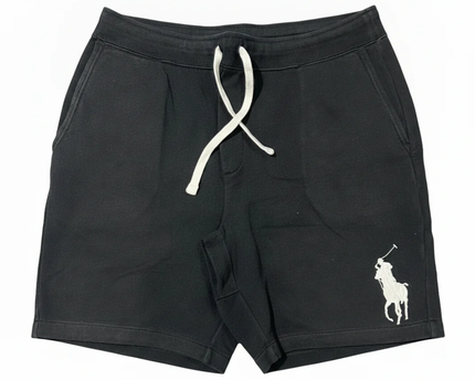Polo Ralph Lauren Black Big Pony Fleece Sweat Shorts
